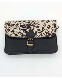 Cowhide & Leather Envelope Crossbody Purse