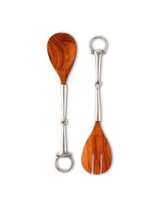 Vagabond House Bit Wood Salad Server Set