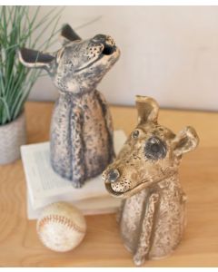Clay Singing Dogs - Set of 2
