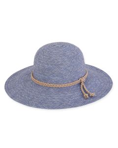 Sun N Sand Braided Ribbon Floppy Hat With Cord Trim