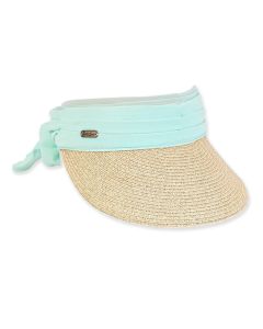 Sun N Sand Olivia Paper Braid Visor - 4" Brim