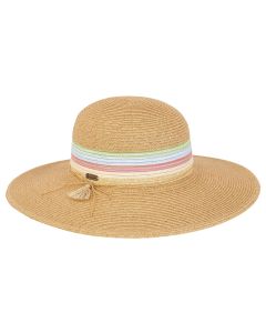 Two's Company Ladies Paper Braid Pinamar Floppy Hat With 4" Brim