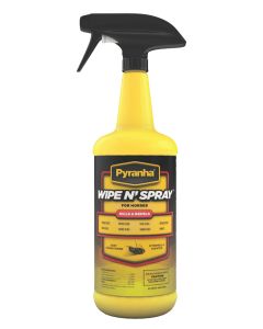 Pyranha Wipe N' Spray For Horses Insect/Fly Spray (32oz)