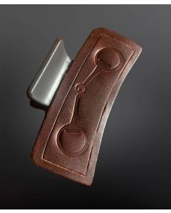 Westrian Equestrian Claw Clip Hair Pin With Leather Equestrian Design