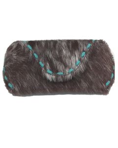 Myra Sunglass Case with Button Closure & Stitch