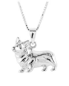 Kelly Herd Sterling Silver Small Corgi Necklace