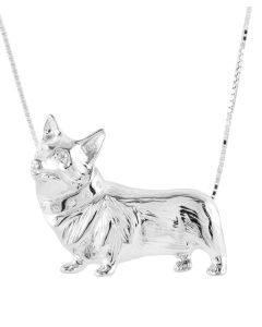 Kelly Herd Sterling Silver Large Corgi Necklace