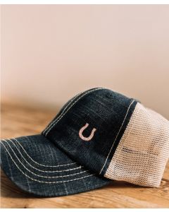 Bridle Up Demin Horseshoe Trucker Hat
