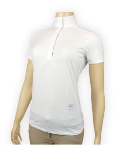 Essex Ladies Short Sleeve Talent Yarn Show Shirt with Wrap Collar