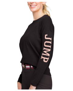 Kastel Denmark Ladies Black & Rose Crewneck Sweater
