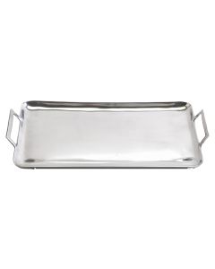 Two's Company Crillon High Polished Silver Decorative Tray With Handels