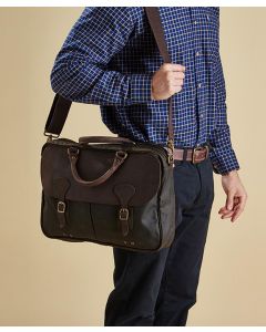 Barbour Wax Leather Briefcase