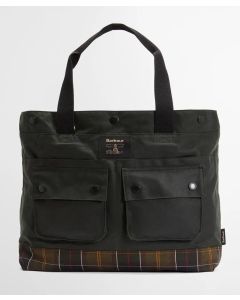 Barbour Field Waxed Tote Bag