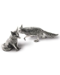 Vagabond House Pewter Foxes Salt & Pepper Set