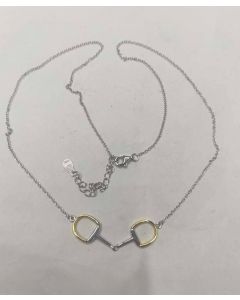 Equipage Sterling Silver Equestrian Snaffle Bit Chain Necklace