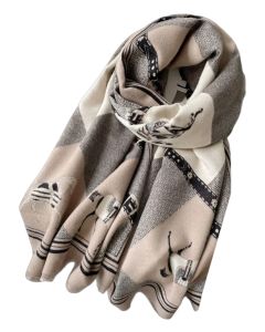 Westrian Equestrian Pattern Winter Blend Scarf